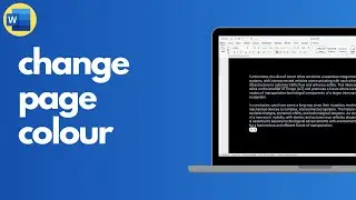 How to change the page colour/background in Microsoft Word