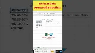 How to Extract Data using Mid Function | Mid Formula in Excel| Excel me Mid Formula kaise use karege