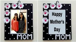 DIY Beautiful Handmade Mother's Day gift/How to make a unique photo frame at home/gift idea for mom
