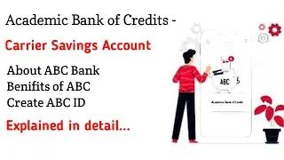 Academic Bank of Credit Scheme | How to create ABC ID Telugu | APAAR ID Card