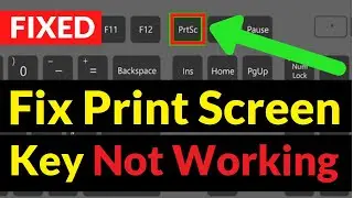 How To Fix Print Screen Key Not Working On Windows 10 | Fix Print Screen Not Working | Easiest Way