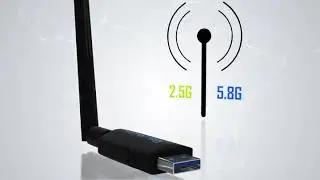 Blueshadow USB WiFi Adapter 1200Mbps - Dual Band 2.4G/5G Wireless Dongle with High Gain Antenna