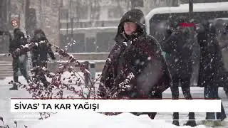 SİVAS' ta kar yağışı