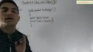 Class 12 Computer Science Chapter 4 Class and Object (Video 2)