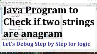 How to check if two Strings are Anagrams in Java