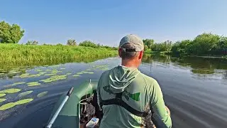 Собрав новую лодку, ПОПАЛ НА УТРЕННИЙ ЖОР РЫБЫ! Рыбалка на Вертушку, Воблер и Поппер