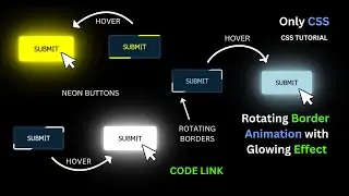 CSS DOUBLE ROTATING BORDER ANIMATION WITH GLOWING HOVER EFFECTS | CSS BUTTONS | #css #webdevelopment