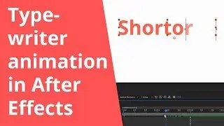 Typewriter animation in After Effects