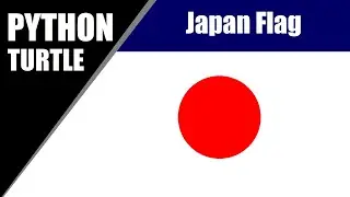 Python Turtle - Draw Japan National Flag In Python Turtle Graphics By 