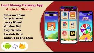 Earning App in Android studio with firebase, Source code available, earn upto 50$ daily.