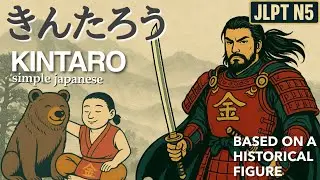 【Japanese Folktale】Kintaro | The Strongest Boy in the Mountains (Simple Japanese・JLPT N5)
