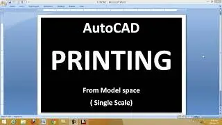 AutoCAD: How to print a drawing  |  print drawing in autocad  #PDF format |