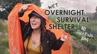 Wet Night in Survival Shelter with No Sleeping Bag • Hiker Preparedness