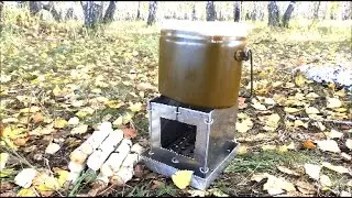 Печка щепочница своими руками универсальная многоцелевая раскладная.Варка,жарка, копчение,гриль.