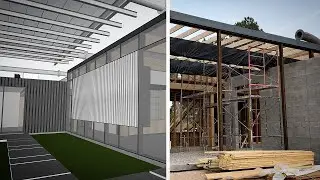 Framing VS 3D model | Custom Home Construction | 6000sf Modern Residence 