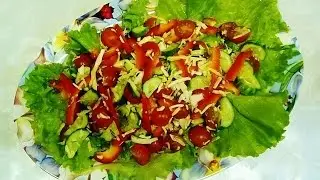 Салат Овощной с Сыром. Сочный Овощной Салат