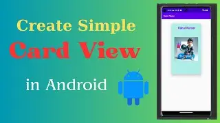 Create Card View in android Studio | How To Make Cards in Android Studio | Card View kaise banaye