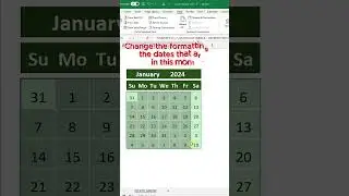 Dynamic Calendar in Excel