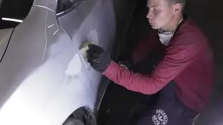 Покраска   серебро в переход