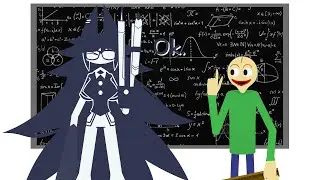 Baldi challenges miss circle into math questions