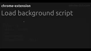 Load background script 