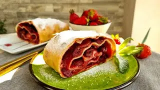 Домашняя выпечка с вишней 🍒 Штрудель с вишней рецепт 🍒Вишня