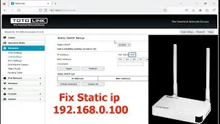 How to give fix ip address with Totolink Router | How to Assign a Static IP Address | Static IP