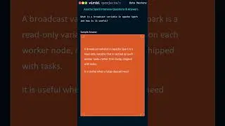 Apache Spark Interview Questions: What is a broadcast variable in Apache Spark and how is it useful?