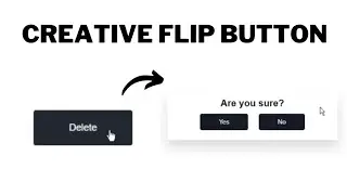 Creative flip button | Button animation in html css & js tutorial #tutorial #html #css #js