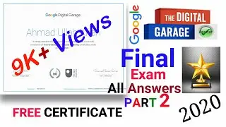 Google Digital Garage Final Unlock 40 Exam Answers 2020 || Free certificate ||