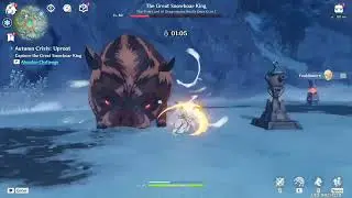 How to Capture Great Snowboar King - Of Ballads and Brews Event Genshin Impact
