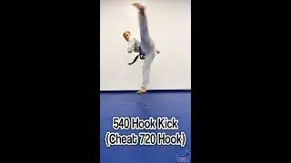 Taekwondo 540 Hook Kick Tutorial (Cheat 720 Hook Kick) 