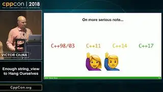 CppCon 2018: Victor Ciura “Enough string_view to Hang Ourselves”