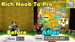 Rich Noob VS Bee Swarm Simulator #2! Noob To Pro! Made 30 Million Honey!