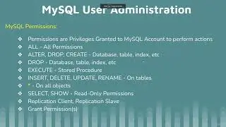 User creation in MySQL | linux