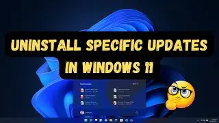 How to Uninstall Specific Updates in Windows 11?