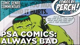 PSAs, bad comics then and bad comics now