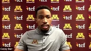 Press Conference: Gophers' DB Coney Durr Previews Minnesota vs. Iowa