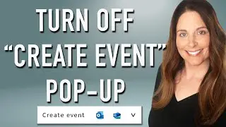 Turn Off Create Event Pop Up in Excel - Disable "Create Event" Pop-up in Excel