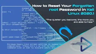 How to Reset root Password Kali Linux 2021.2