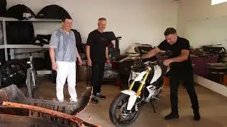 Giving a motorcycle on the channel 