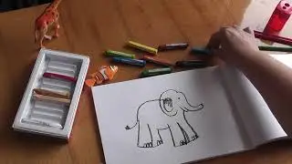 Рисуем с ребёнком слона.