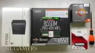 AMD Ryzen 5 5600G msi B550M PRO VDH WIFI DeepCool Kingston NV2 Desktop PC Build