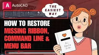 Restore missing AutoCAD Ribbon, Command line & Menu Bar | Reset AutoCAD