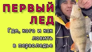 Рыбалка по первому льду. Окунь, щука, плотва вырывают удочку из рук. Суперклев