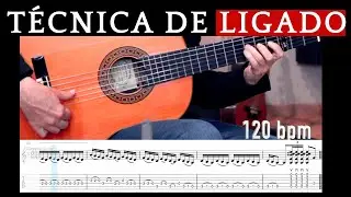 TÉCNICA de ligado en GUITARRA flamenca  Sonido característico de bulería