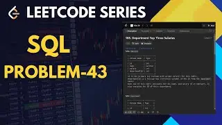 185. Department Top Three Salaries | SQL | LeetCode | #top #salary #leetcode