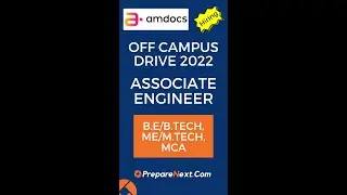 Amdocs Off Campus Drive 2022 | Associate Engineer | IT Job | Engineering Job | Pune | Gurgaon