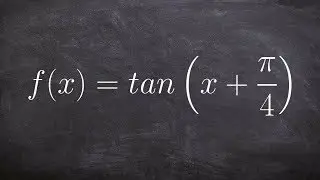 Graph the Tangent Function with a Phase Shift