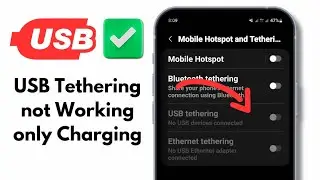 Fixed!✅ USB Tethering not working in Mobile only charging | Fix unknown USB device